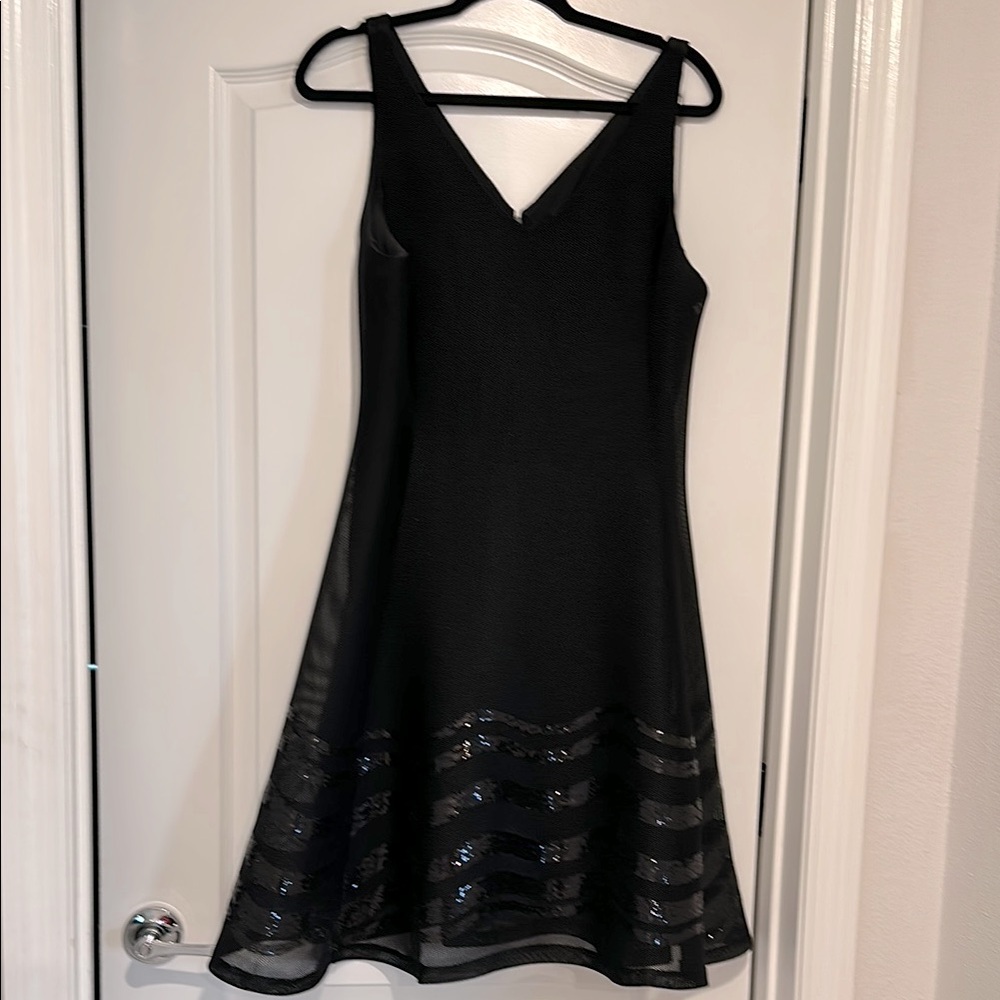 DKNY Elegant Black A-Line Tank Dress